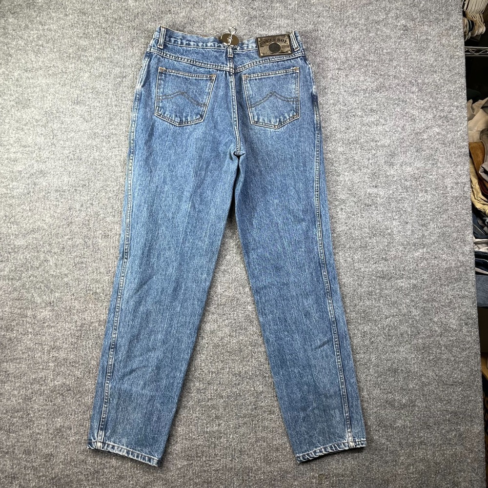 Vintage Bugle Boy Gold Crest Jeans Mens Blue Denim Taper Fit Classic Y2K - 30X30 - Picture 2 of 14